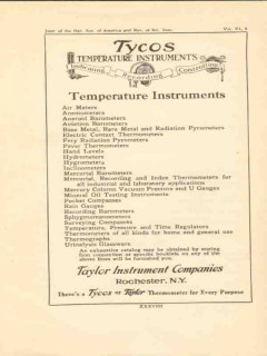 taylor instrument companies 1922 temperature instruments vintage ad