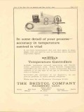 bristol company 1923 accuracy temperature control is vital vintage ad