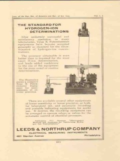 leeds northrup company 1923 hydrogen-ion determination vintage ad