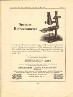 spencer lens company 1923 refractometer abbe type vintage ad spencer lens company 1923 refractometer abbe type vintage ad