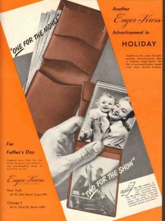 Enger-Kress Company 1950 Vintage Ad Leather Wallet Fathers Day Holiday