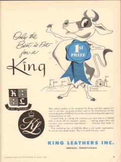 King Leathers Inc 1950 Vintage Ad Billfold Wallet Best Fit 1st Prize