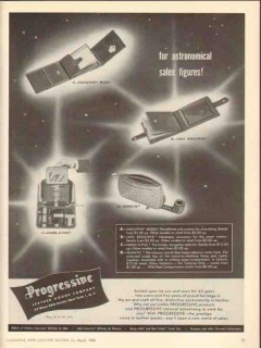 Progressive Leather Goods Company 1950 Vintage Ad Sales Figures