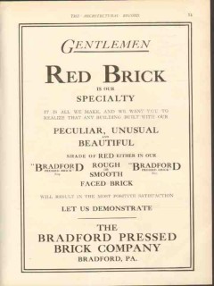 bradford pressed brick company 1912 gentlemen red specialty vintage ad