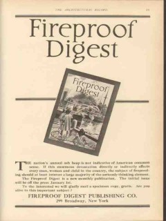fireproof digest publishing company 1912 issued monthly vintage ad