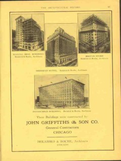 john griffiths son company 1912 chicago general contractors vintage ad