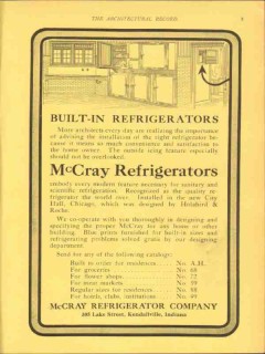 mccray refrigeration company 1912 built-in home convenience vintage ad