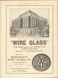mississippi wire glass company 1912 curtis publishing bldg vintage ad