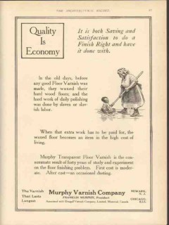 murphy varnish company 1912 save satisfaction floor finish vintage ad