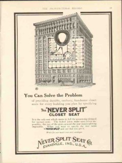 never split seat company 1912 you can solve the problem vintage ad