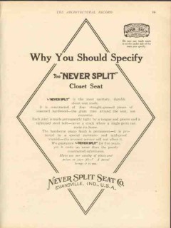 never split seat company 1912 why you should specify vintage ad