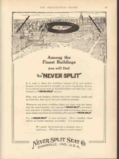 never split seat company 1912 among the finest buildings vintage ad