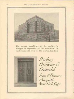 richey browne donald inc 1912 curtis building bronze iron vintage ad