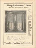thorp fire proof door company 1912 exchange national bank vintage ad