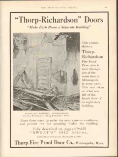 thorp fire proof door company 1912 syndicate building mn vintage ad