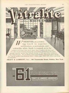 pratt lambert inc 1912 vitralite where ever crowning vintage ad