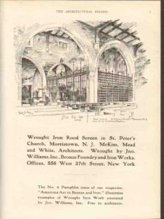 jno. williams 1912 st peters church morristown nj rood vintage ad