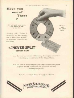 never split seat company 1912 have you one of these models vintage ad