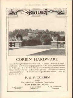 p and f corbin 1912 r h binns pittsburgh residence hardware vintage ad p and f corbin 1912 r h binns pittsburgh residence hardware vintage ad