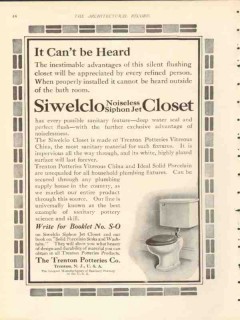 trenton potteries company 1912 siwelclo it cant be heard vintage ad