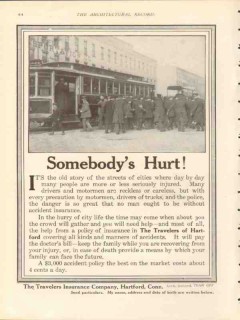 travelers insurance company 1912 somebodys hurt streetcar vintage ad travelers insurance company 1912 somebodys hurt streetcar vintage ad