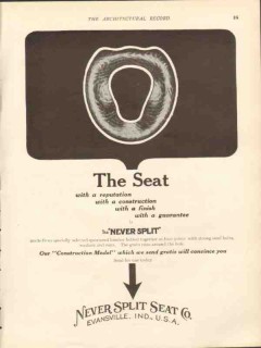 never split seat company 1912 the seat with a reputation vintage ad