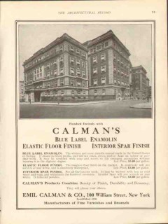 emil calman company 1912 blue label enalmolin floor finish vintage ad