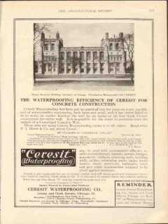 ceresit waterproofing company 1912 univ of chicago harper vintage ad