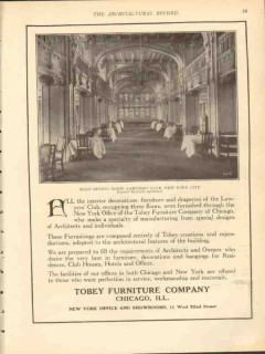 tobey furniture company 1912 dining room lawyers club nyc vintage ad
