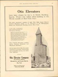 otis elevator company 1912 l c smith building seattle wa vintage ad