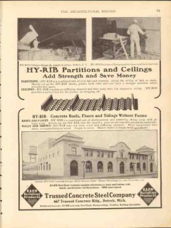 trussed concrete steel company 1912 partitions ceilings vintage ad