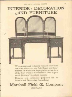 marshall field company 1912 interior decoration furniture vintage ad