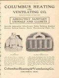columbus heating ventilating company 1910 sanitary urinals vintage ad