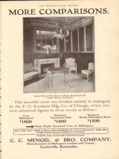 c c mengel brother company 1910 first nat bank englewood il vintage ad