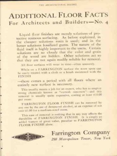farrington company 1910 additional floor finish facts no 4 vintage ad