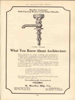 H Mueller Mfg Company 1910 what you know about architecture vintage ad