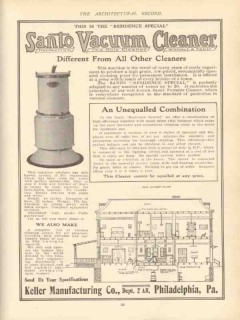 keller manufacturing company 1910 santo vacuum cleaner vintage ad