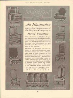 mayhew company 1910 an illustration of period furniture vintage ad
