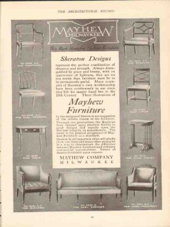 mayhew company 1910 sheraton designs furniture vintage ad