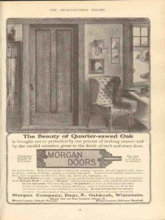 morgan company 1910 the beauty of quarter-sawed oak doors vintage ad