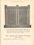 rookwood pottery company 1910 wainscot plain faience tiles vintage ad