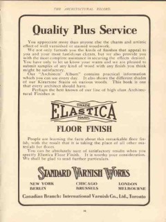 standard varnish works 1910 quality plus service finish vintage ad