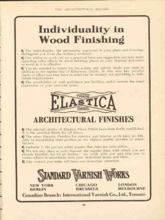 standard varnish works 1910 individuality in wood finishing vintage ad