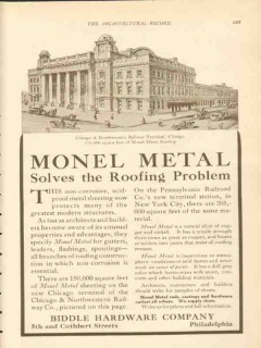 biddle hardware company 1911 chicago nw rr terminal bldg vintage ad 