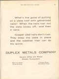 duplex metals company 1911 copper clad nails dont rust vintage ad duplex metals company 1911 copper clad nails dont rust vintage ad