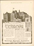 general electric company 1911 prudential bldg panel boards vintage ad