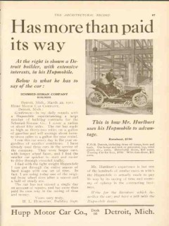 hupp motor car company 1911 h l hurlburt more than paid way vintage ad