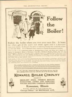 kewanee boiler company 1911 follow the boiler rent flat vintage ad