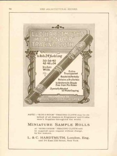 l and c hardtmuth 1911 architect koh-i-noor tracing cloth vintage ad l and c hardtmuth 1911 architect koh-i-noor tracing cloth vintage ad