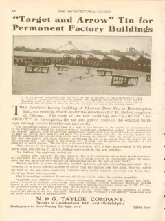 n g taylor company 1911 showers bros co bloomington in roof vintage ad